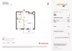 2 pokoje, mieszkanie 45,94 m², piętro 3, oferta nr XIV/112, Metro Art 14, Warszawa, Praga Południe, Kamionek, ul. Chodakowska