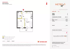 2 pokoje, mieszkanie 40,11 m², piętro 3, oferta nr XIV/114, Metro Art 14, Warszawa, Praga Południe, Kamionek, ul. Chodakowska