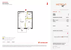 2 pokoje, mieszkanie 36,37 m², piętro 4, oferta nr XIV/115, Metro Art 14, Warszawa, Praga Południe, Kamionek, ul. Chodakowska