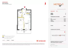 2 pokoje, mieszkanie 44,80 m², piętro 4, oferta nr XIV/116, Metro Art 14, Warszawa, Praga Południe, Kamionek, ul. Chodakowska