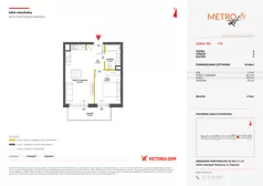 2 pokoje, mieszkanie 39,40 m², piętro 4, oferta nr XIV/119, Metro Art 14, Warszawa, Praga Południe, Kamionek, ul. Chodakowska