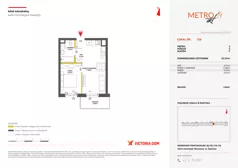 2 pokoje, mieszkanie 35,57 m², piętro 5, oferta nr XIV/126, Metro Art 14, Warszawa, Praga Południe, Kamionek, ul. Chodakowska