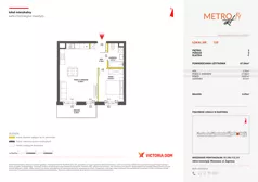 2 pokoje, mieszkanie 47,04 m², piętro 5, oferta nr XIV/129, Metro Art 14, Warszawa, Praga Południe, Kamionek, ul. Chodakowska