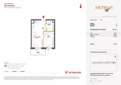 2 pokoje, mieszkanie 34,71 m², piętro 1, oferta nr XIV/133, Metro Art 14, Warszawa, Praga Południe, Kamionek, ul. Chodakowska