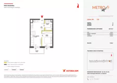 2 pokoje, mieszkanie 34,71 m², piętro 3, oferta nr XIV/139, Metro Art 14, Warszawa, Praga Południe, Kamionek, ul. Chodakowska