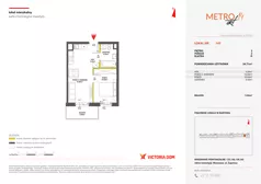 2 pokoje, mieszkanie 34,71 m², piętro 5, oferta nr XIV/145, Metro Art 14, Warszawa, Praga Południe, Kamionek, ul. Chodakowska