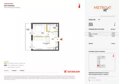 2 pokoje, mieszkanie 38,17 m², piętro 1, oferta nr X/77, Metro Art 9, 10, Warszawa, Praga Południe, Kamionek, ul. Żupnicza