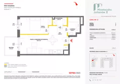2 pokoje, mieszkanie 41,65 m², piętro 1, oferta nr C1/12, Miasteczko Julianów 2, Julianów, ul. Architektów