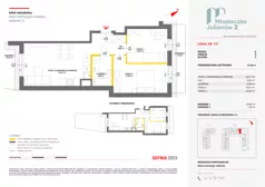 3 pokoje, mieszkanie 56,69 m², piętro 1, oferta nr C2/122, Miasteczko Julianów 2, Julianów, ul. Architektów