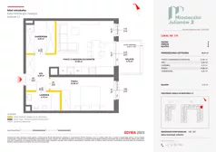 2 pokoje, mieszkanie 50,51 m², piętro 3, oferta nr C2/176, Miasteczko Julianów 2, Julianów, ul. Architektów