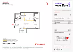 2 pokoje, mieszkanie 45,89 m², piętro 3, oferta nr IV/14, Miasteczko Nova Sfera 4, Warszawa, Białołęka, Żerań, ul. Marywilska 7