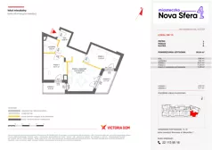 3 pokoje, mieszkanie 50,64 m², piętro 3, oferta nr IV/15, Miasteczko Nova Sfera 4, Warszawa, Białołęka, Żerań, ul. Marywilska 7