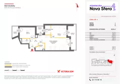 3 pokoje, mieszkanie 58,08 m², piętro 1, oferta nr IV/4, Miasteczko Nova Sfera 4, Warszawa, Białołęka, Żerań, ul. Marywilska 7