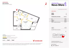 3 pokoje, mieszkanie 54,56 m², piętro 1, oferta nr IV/5, Miasteczko Nova Sfera 4, Warszawa, Białołęka, Żerań, ul. Marywilska 7