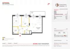 3 pokoje, mieszkanie 50,83 m², piętro 1, oferta nr A-13, Piastova Osada 2, Warszawa, Ursus, Gołąbki, ul. Henryka II Pobożnego