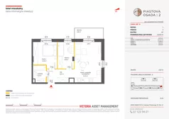 3 pokoje, mieszkanie 52,42 m², piętro 1, oferta nr A-16, Piastova Osada 2, Warszawa, Ursus, Gołąbki, ul. Henryka II Pobożnego