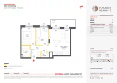 3 pokoje, mieszkanie 50,83 m², piętro 2, oferta nr A-22, Piastova Osada 2, Warszawa, Ursus, Gołąbki, ul. Henryka II Pobożnego