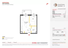 2 pokoje, mieszkanie 32,41 m², piętro 2, oferta nr A-24, Piastova Osada 2, Warszawa, Ursus, Gołąbki, ul. Henryka II Pobożnego