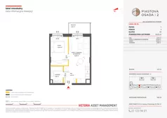 2 pokoje, mieszkanie 35,33 m², piętro 1, oferta nr A-96, Piastova Osada 2, Warszawa, Ursus, Gołąbki, ul. Henryka II Pobożnego