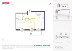 3 pokoje, mieszkanie 48,22 m², piętro 1, oferta nr A-101, Piastova Osada 2, Warszawa, Ursus, Gołąbki, ul. Henryka II Pobożnego