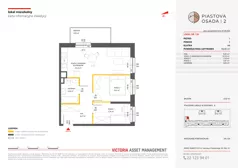 3 pokoje, mieszkanie 50,40 m², piętro 1, oferta nr A-136, Piastova Osada 2, Warszawa, Ursus, Gołąbki, ul. Henryka II Pobożnego