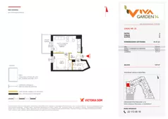 2 pokoje, mieszkanie 31,51 m², piętro 3, oferta nr 23, Viva Garden 14, Warszawa, Białołęka, Brzeziny, ul. Szlachecka 8