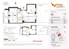 4 pokoje, mieszkanie 72,25 m², parter, oferta nr 26, Viva Garden 14, Warszawa, Białołęka, Brzeziny, ul. Szlachecka 8