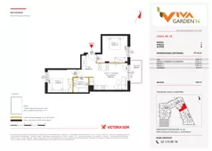 3 pokoje, mieszkanie 57,14 m², piętro 1, oferta nr 28, Viva Garden 14, Warszawa, Białołęka, Brzeziny, ul. Szlachecka 8