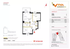 3 pokoje, mieszkanie 54,45 m², piętro 1, oferta nr 30, Viva Garden 14, Warszawa, Białołęka, Brzeziny, ul. Szlachecka 8