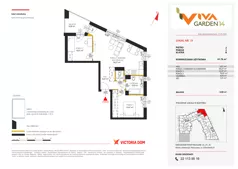3 pokoje, mieszkanie 61,76 m², piętro 2, oferta nr 31, Viva Garden 14, Warszawa, Białołęka, Brzeziny, ul. Szlachecka 8
