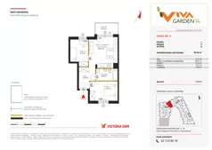 3 pokoje, mieszkanie 49,40 m², piętro 1, oferta nr 4, Viva Garden 14, Warszawa, Białołęka, Brzeziny, ul. Szlachecka 8