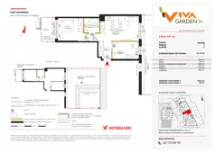 3 pokoje, mieszkanie 51,37 m², piętro 2, oferta nr 52, Viva Garden 14, Warszawa, Białołęka, Brzeziny, ul. Szlachecka 8
