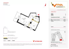 2 pokoje, mieszkanie 40,36 m², piętro 1, oferta nr 44, Viva Garden 14, Warszawa, Białołęka, Brzeziny, ul. Szlachecka 8