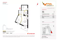 3 pokoje, mieszkanie 45,98 m², piętro 2, oferta nr 48, Viva Garden 14, Warszawa, Białołęka, Brzeziny, ul. Szlachecka 8