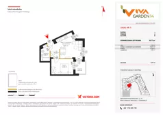 2 pokoje, mieszkanie 39,77 m², piętro 1, oferta nr 5, Viva Garden 14, Warszawa, Białołęka, Brzeziny, ul. Szlachecka 8
