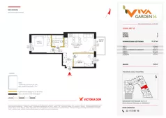 3 pokoje, mieszkanie 51,37 m², piętro 2, oferta nr 52, Viva Garden 14, Warszawa, Białołęka, Brzeziny, ul. Szlachecka 8