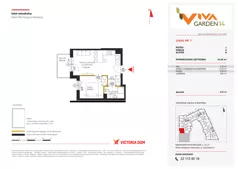 2 pokoje, mieszkanie 34,36 m², piętro 1, oferta nr 7, Viva Garden 14, Warszawa, Białołęka, Brzeziny, ul. Szlachecka 8
