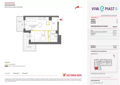 2 pokoje, mieszkanie 34,80 m², piętro 1, oferta nr V/11, Viva Piast 5, Kraków, Mistrzejowice, ul. Powstańców
