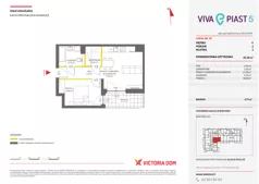2 pokoje, mieszkanie 42,19 m², piętro 4, oferta nr V/30, Viva Piast 5, Kraków, Mistrzejowice, ul. Powstańców