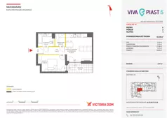 2 pokoje, mieszkanie 42,29 m², piętro 6, oferta nr V/44, Viva Piast 5, Kraków, Mistrzejowice, ul. Powstańców