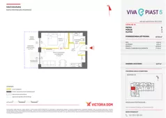 2 pokoje, mieszkanie 37,43 m², piętro 1, oferta nr V/13, Viva Piast 5, Kraków, Mistrzejowice, ul. Powstańców
