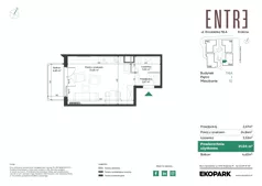 1 pokój, mieszkanie 31,04 m², piętro 1, oferta nr 116A-M10, Entre, Kraków, Prądnik Biały, ul. Władysława Łokietka 116