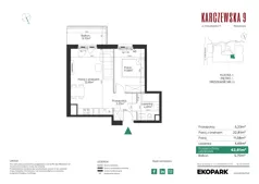 2 pokoje, mieszkanie 43,81 m², piętro 3, oferta nr 26, Karczewska 9, Warszawa, Praga Południe, Grochów, ul. Karczewska 9