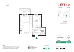 2 pokoje, mieszkanie 43,81 m², piętro 4, oferta nr 34, Karczewska 9, Warszawa, Praga Południe, Grochów, ul. Karczewska 9