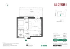 2 pokoje, mieszkanie 49,47 m², parter, oferta nr 41, Karczewska 9, Warszawa, Praga Południe, Grochów, ul. Karczewska 9