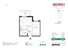 2 pokoje, mieszkanie 40,15 m², piętro 1, oferta nr 48, Karczewska 9, Warszawa, Praga Południe, Grochów, ul. Karczewska 9