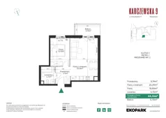 2 pokoje, mieszkanie 44,13 m², piętro 2, oferta nr 52, Karczewska 9, Warszawa, Praga Południe, Grochów, ul. Karczewska 9