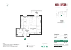 2 pokoje, mieszkanie 44,13 m², piętro 4, oferta nr 68, Karczewska 9, Warszawa, Praga Południe, Grochów, ul. Karczewska 9