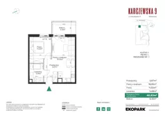 2 pokoje, mieszkanie 40,83 m², piętro 4, oferta nr 72, Karczewska 9, Warszawa, Praga Południe, Grochów, ul. Karczewska 9