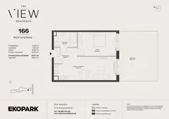 2 pokoje, mieszkanie 53,37 m², parter, oferta nr 166, The View, Kraków, Dębniki, Ludwinów, ul. Marii Konopnickiej 35